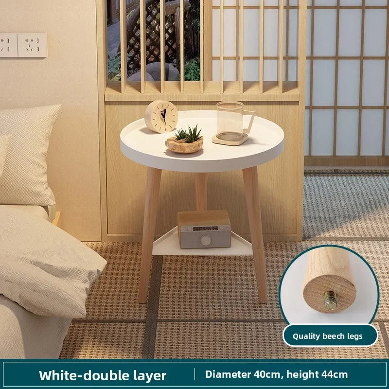 Multi-functional Nordic Small Round Table Coffee Sofa Side Balcony