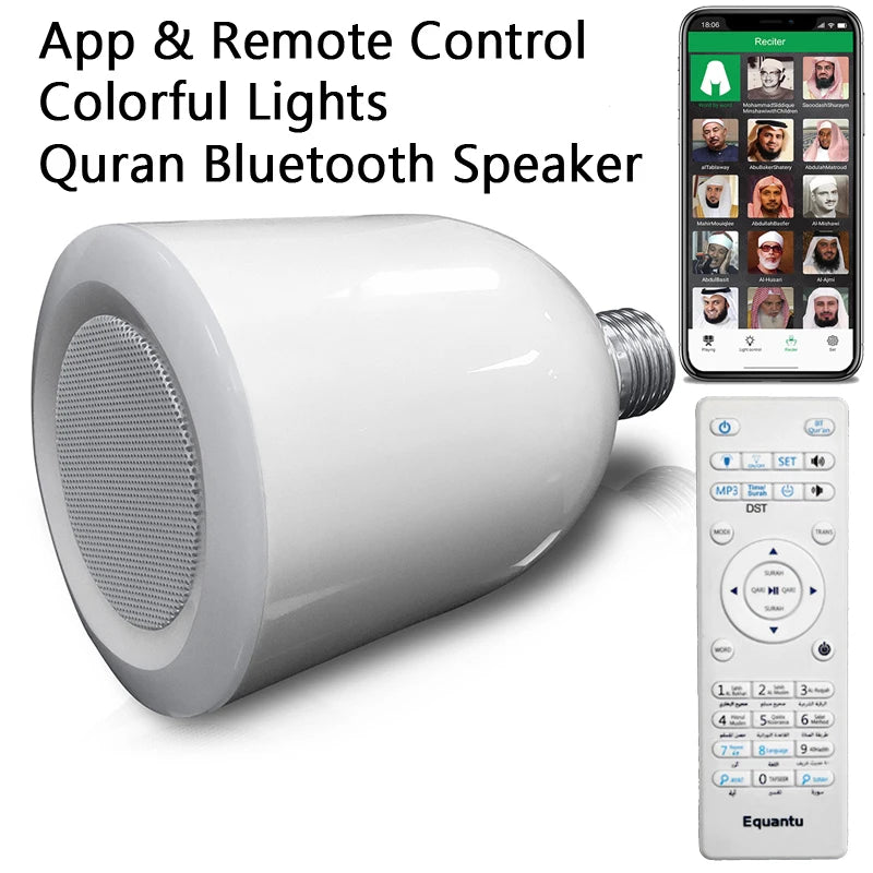 Islamic Quran Azan LED Night Light Bluetooth Speaker | AyeBeau