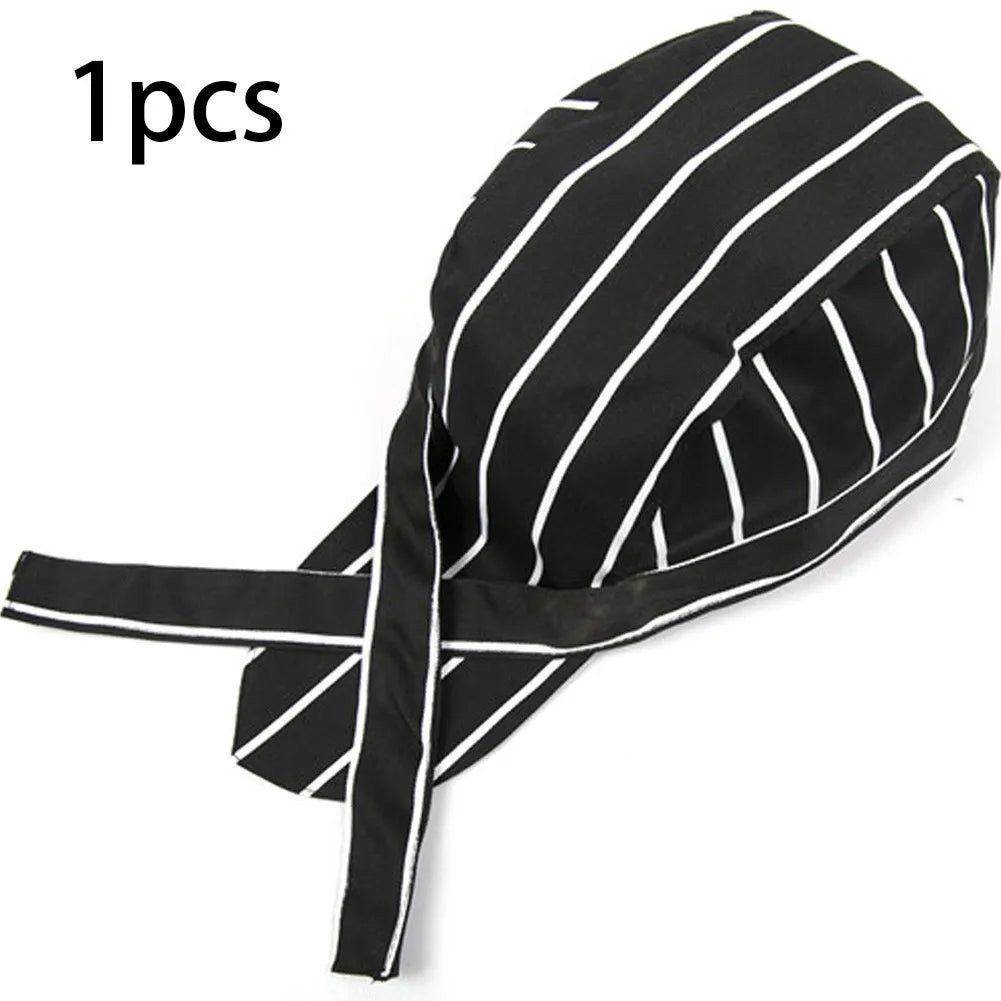 Adjustable Chef Hat | Unisex Kitchen Cooking Cap for Bakers Chef Hat Oasis Select Black and white bar