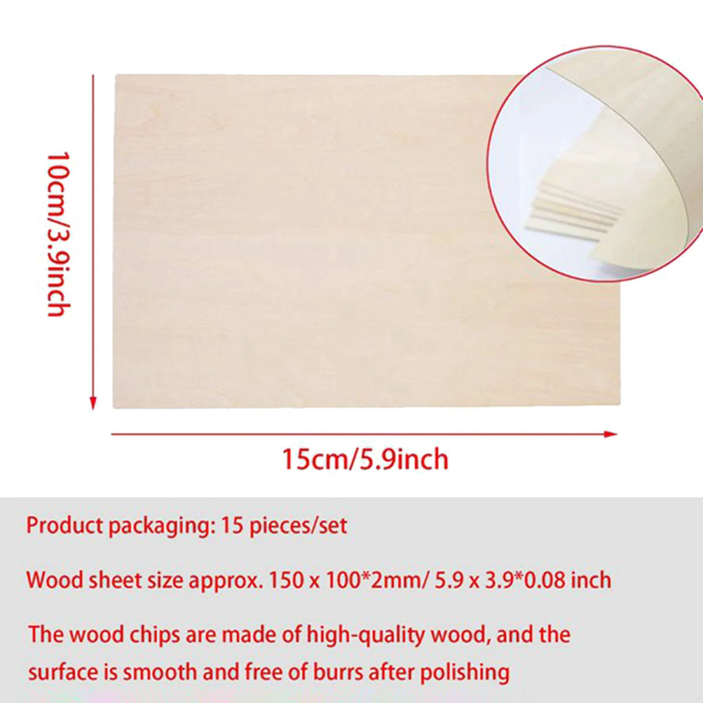 LIKE WISH 20 Pack Unfinished Wood Sheets,Glued Laminated Wood Thin Wood Board For House Aircraft Ship Boat Arts And Crafts,DIY O Oasis Select