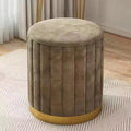 Makeup stool light luxury round stool chair bedroom Internet celebrity storage bench sofa stool dresser stool makeup chair small Oasis Select brown