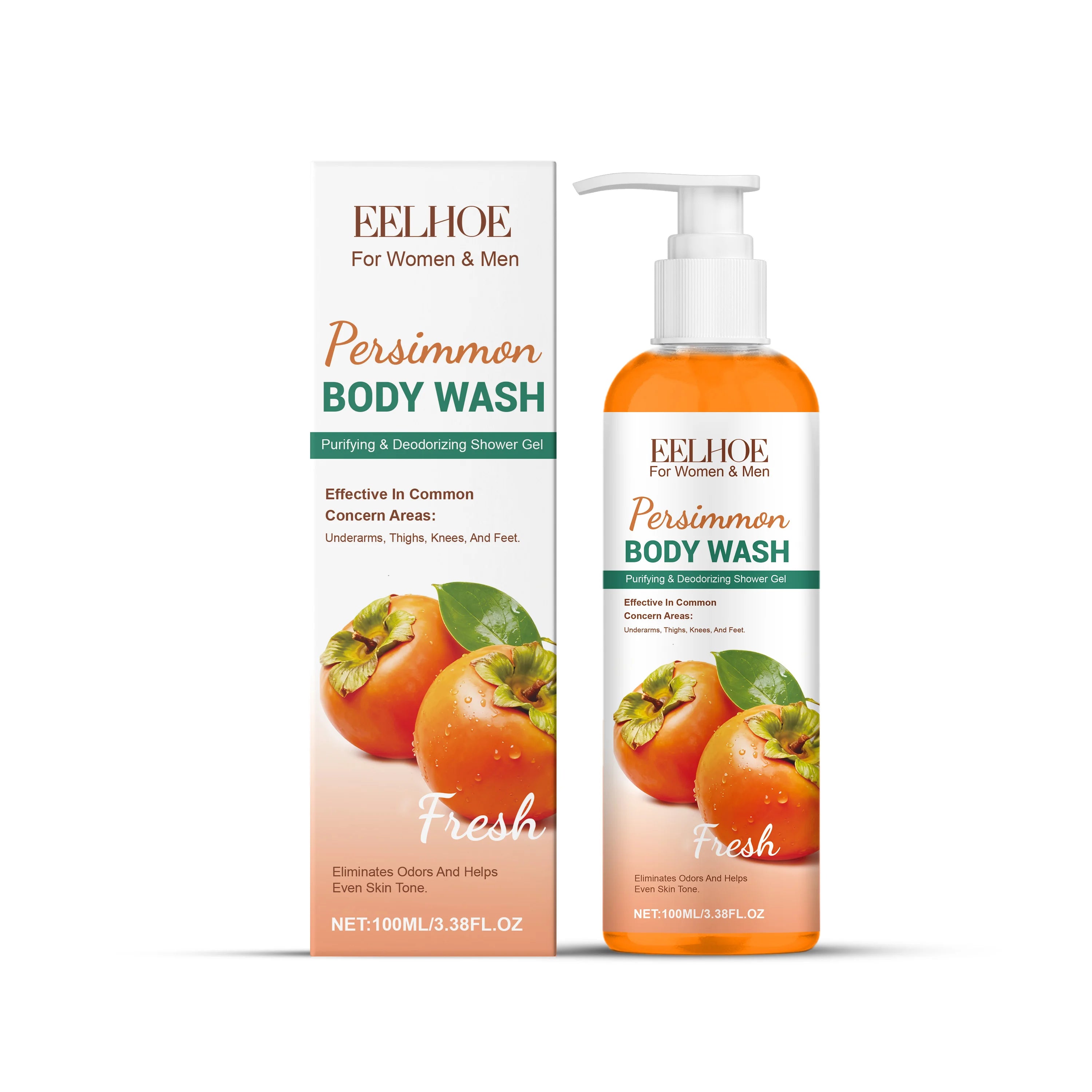 Persimmon Body Wash Eliminating Odor Exfoliating Long Lasting Moisturizing Refreshing Oil Control Smoothing Fragrance Shower Gel Oasis Select 100ml boxed Moisturizing