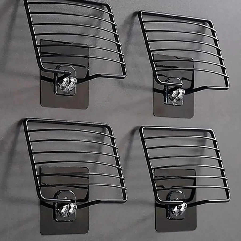 1pc Stainless Steel Soap Rack Soap Box Light Luxury Shelf Punch-free Nail-free Bathroom Single Layer Drain Wall Hanging Oasis Select