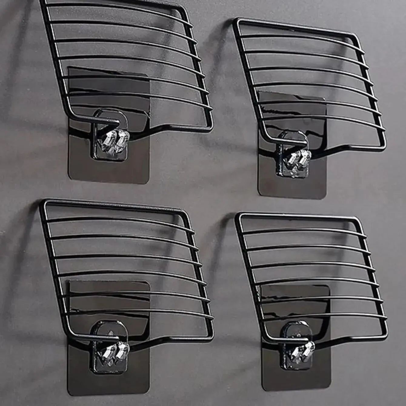 1pc Stainless Steel Soap Rack Soap Box Light Luxury Shelf Punch-free Nail-free Bathroom Single Layer Drain Wall Hanging Oasis Select