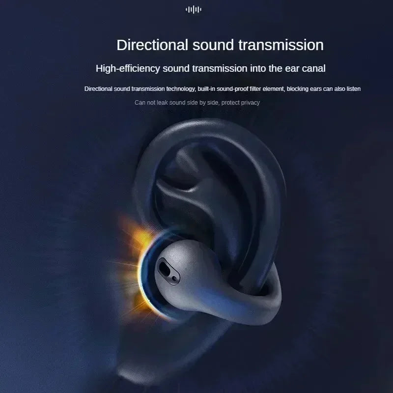 T75 Fone Bluetooth Headset 5.3 Wireless Air Conduction Headphones Clip Ear Music Noise Canceling HD Call Sports Gaming Earphone Oasis Select