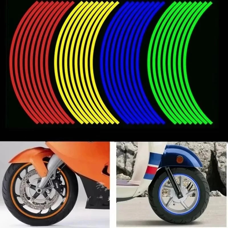 1/2/3set Wheel Sticker Reflective Rim Stripe Tape Bike Motorcycle Stickers For Honda For Kawasaki Z750 Z800 For YAMAHA MT07 MT09 Oasis Select