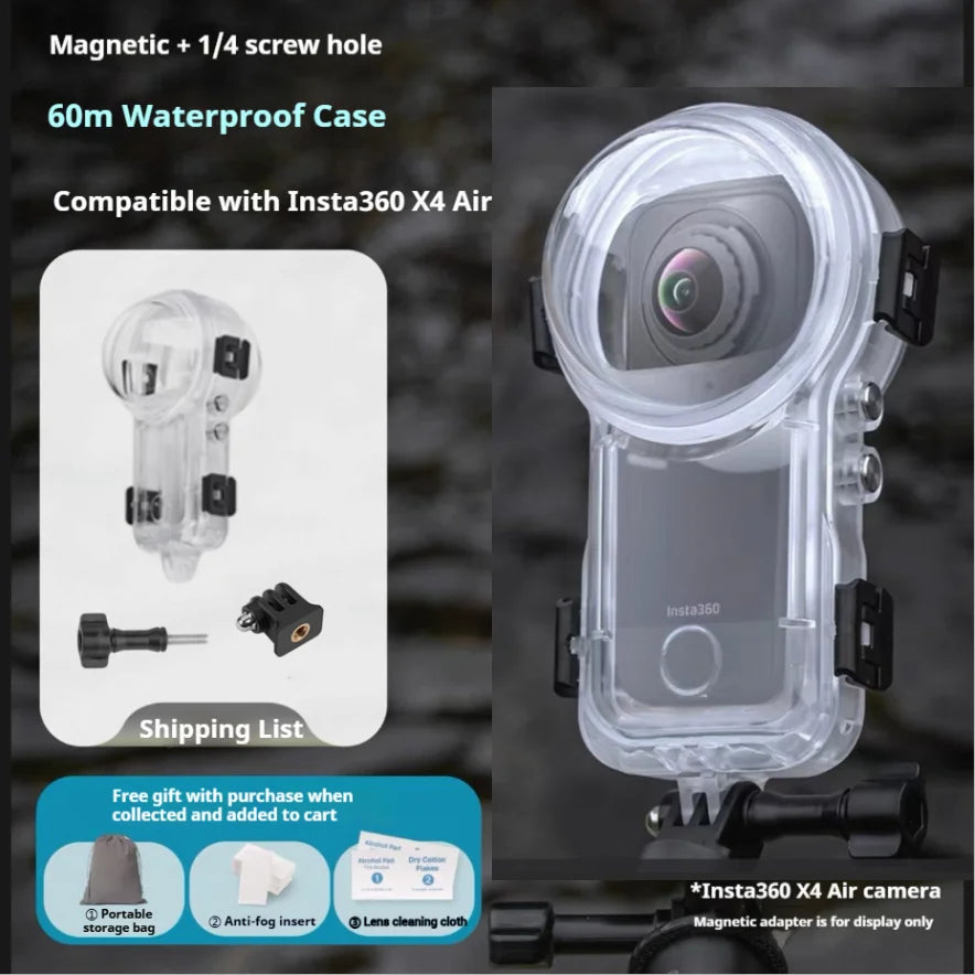 Insta360 X4 Air Invisible Waterproof Housing Shell – 50M Dive