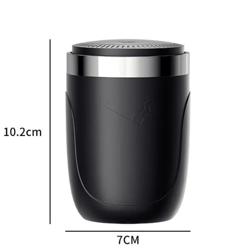 One Click Opening of Car Ashtray with Metal Lining and LED Light Push Type Splash Proof Light, Car Ashtray, Automotive Supplies Oasis Select