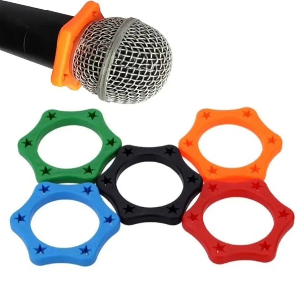2Pcs Audio Plastic Anti-Roll Device for Handheld Microphones Fits Standard Wireless Microphone Protection Ring Bottom Rod Sleeve Oasis Select