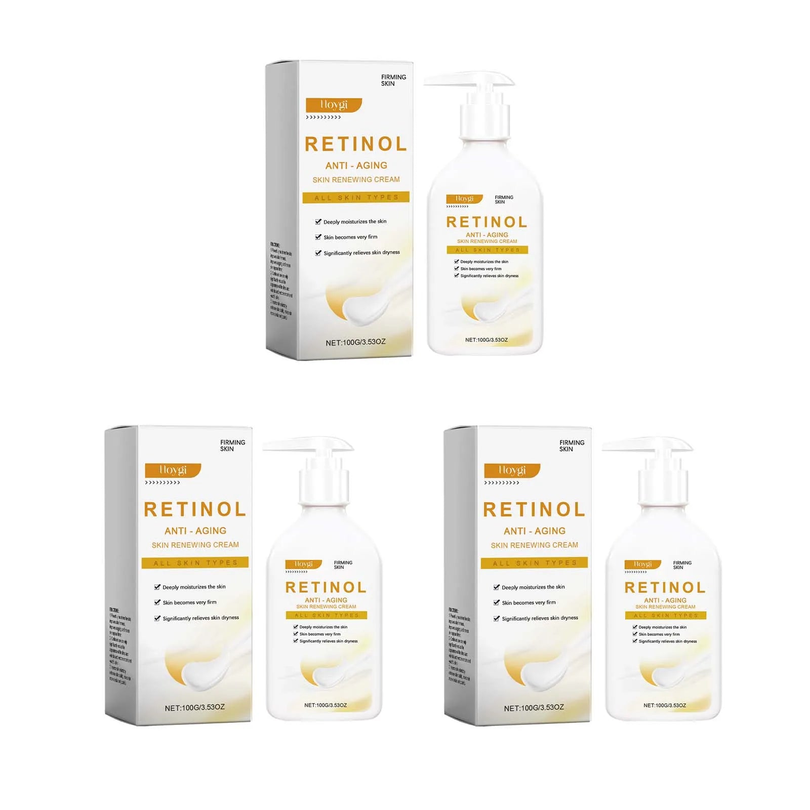 Hoygi Retinol Firming Cream – Anti-Aging & Skin Tightening Retinol Firming Cream Oasis Select 3Pcs