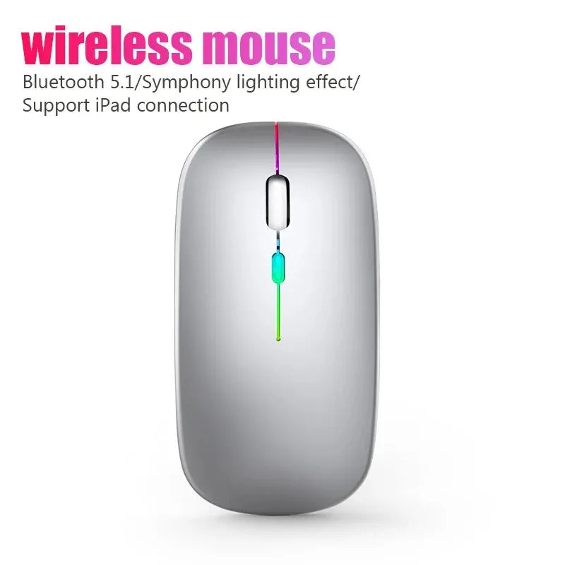 Wireless Mouse RGB Rechargeable Bluetooth Mice Wireless Computer Mause LED Backlit Ergonomic Gaming Mouse for Laptop PC 3600DPI Oasis Select