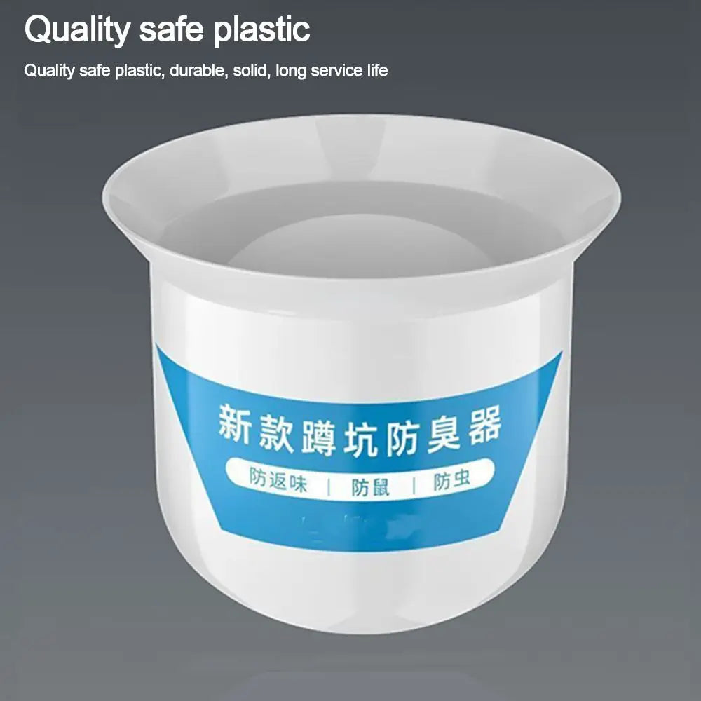 Anti-Odor Squatting Pan Anti-smell Plug white Deodorize Anti-blocking Cover Plastic Prevent Sewage Overflow Toilet Fitting Oasis Select