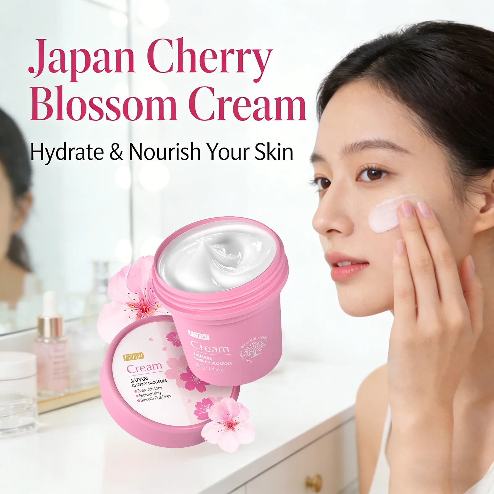 Cherry Facial Skin Moisturizer Cream Anti Dryness Skin Nourishment Long Lasting Moisturization Rich Cream Winter Skincare 40g Oasis Select