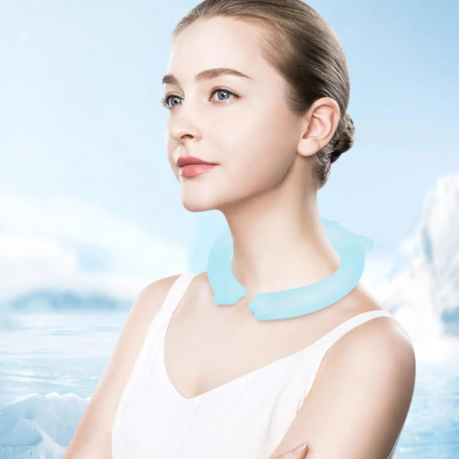 Cooling Neck Ring Reusable Neck Ring Cooler Cooling Wrap Heat Protection Ice Scarf For Summer Outdoor Sports Gym Camping Oasis Select