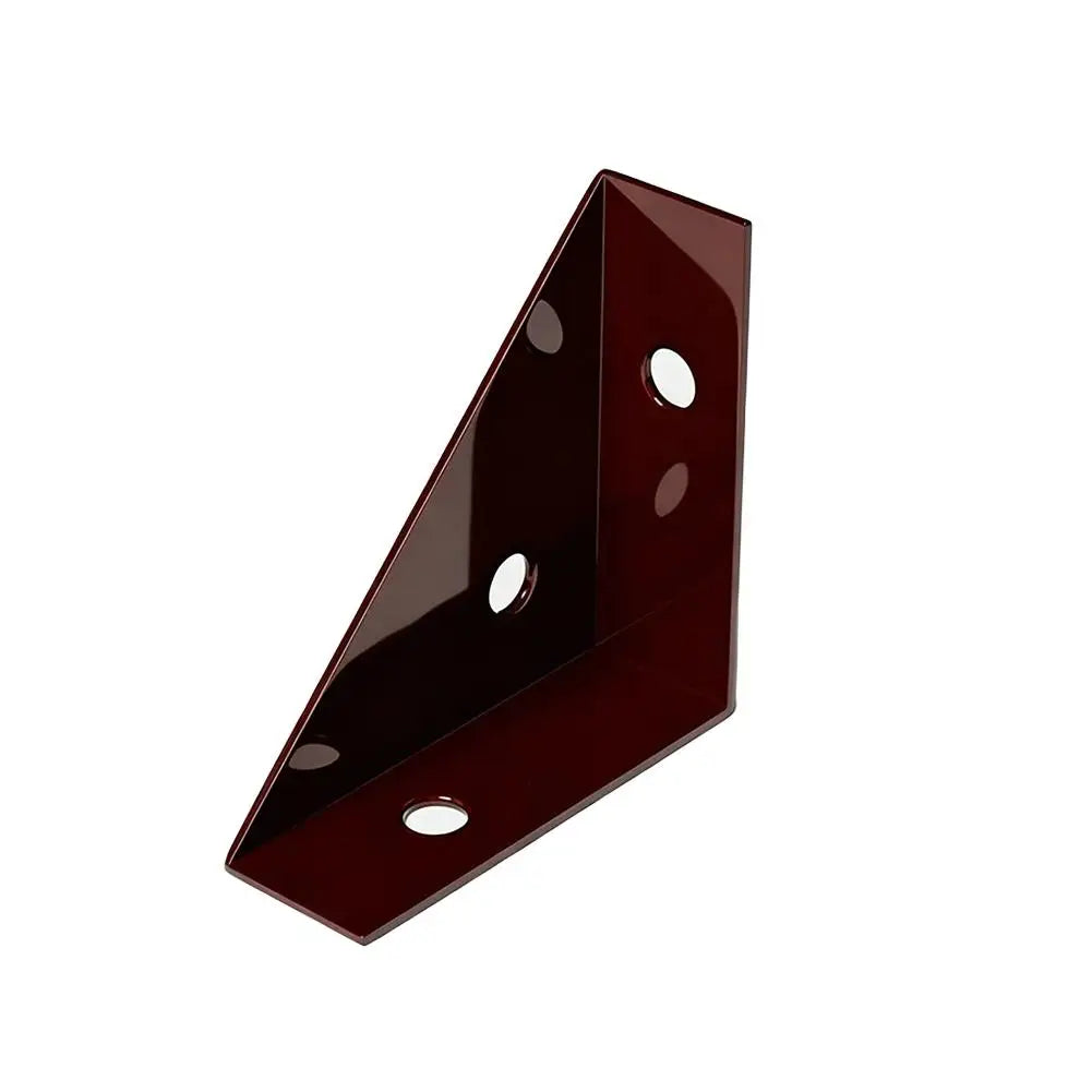 Thickened 90 Degree Three Sided Corner Bracket Multi Hole Triangular Joint Connector For Furniture Cabinet Table Repair Oasis Select Brown-S