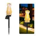 Solar Powered Resin Dog Bird Owl Lawn Lamp Solar Led Light Outdoor Garden Decoration Lamp Waterproof Solar Lights Oasis Select Yellow dog