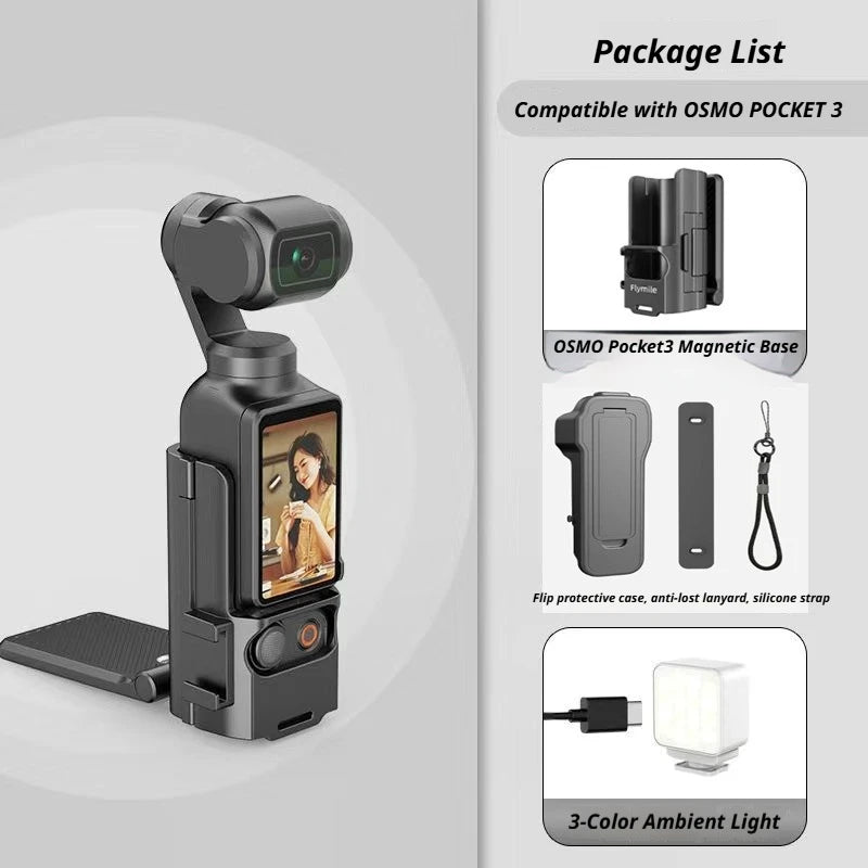 Flymile Magnetic Mount for DJI Osmo Pocket 3 | Vlog & Cycling