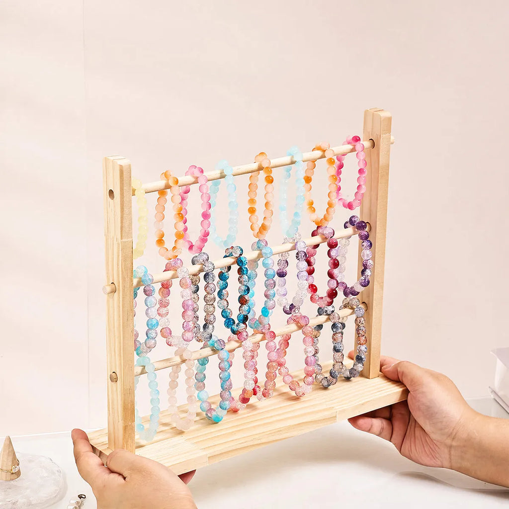 1pc Jewelry storage rack, suitable for hair rings, hair ropes, elegant wooden display racks for dressing tables, jewelry towers Oasis Select