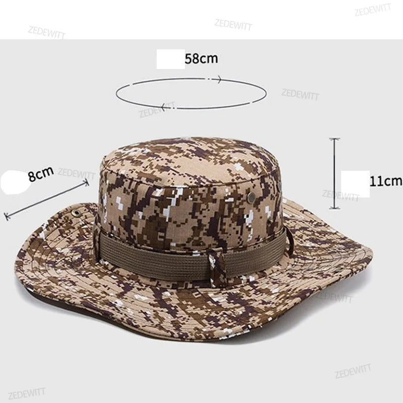 Wide Brim Fisherman Hat Sun Hat Camping Hat Breathable Men Women With Rope Anti Snout Outdoors Mountaineering Hiking Fishing Cap Oasis Select