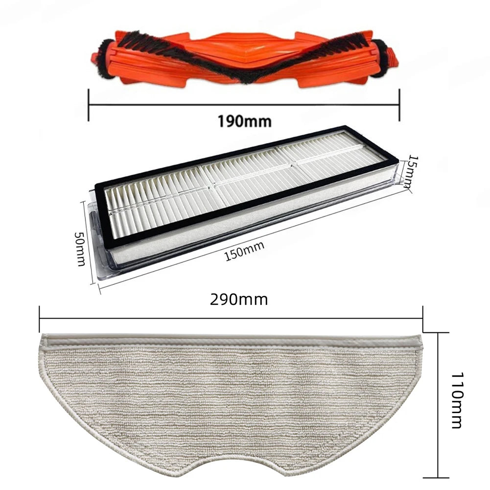 Robot Vacuum Cleaner Parts Main Brush Filter Side Brush Mop Cloth For Xiaomi S40 OV81 Cleaning Accessories Replacement Kit Oasis Select