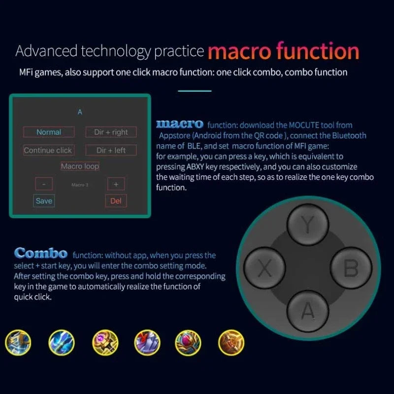 Bluetooth Gamepad for iPhone & Android | MOCUTE-060 Controller