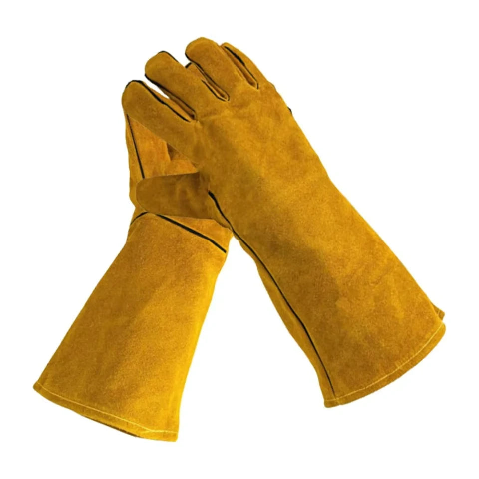 Flame-retardant Welding Work Gloves Heat-proof Metal Welding Protector Yellow Gloves Soldering Welding Gloves Tools Oasis Select
