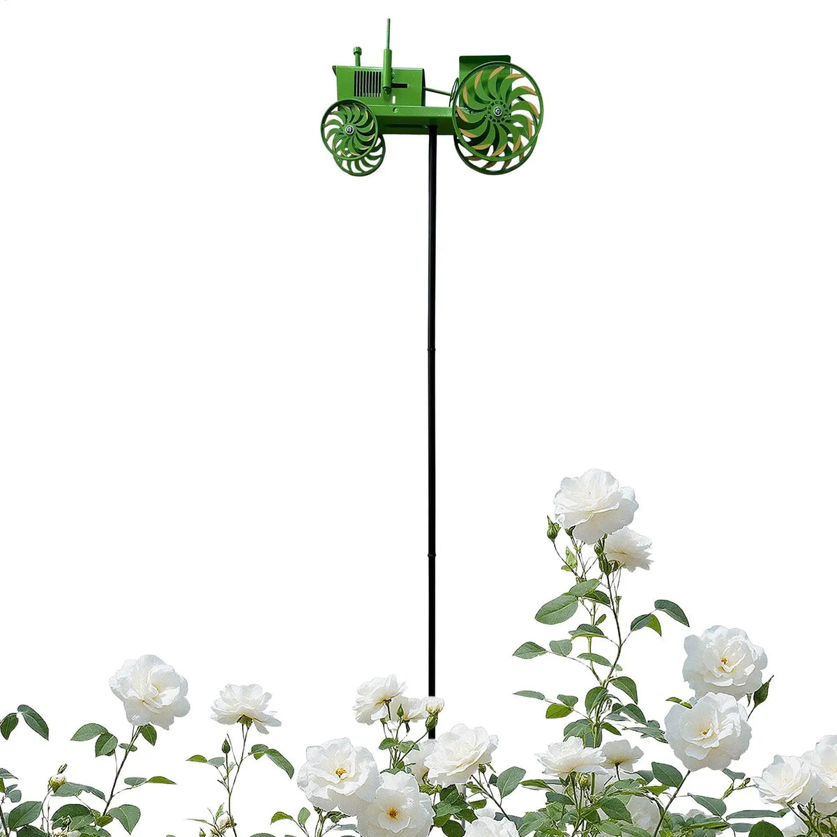 Tractor Wind Spinners Outdoor Tractor Motion Art Wind Sculpture Outdoor Decor Metal Windmill Stake for Front Yard Patio Porch Oasis Select