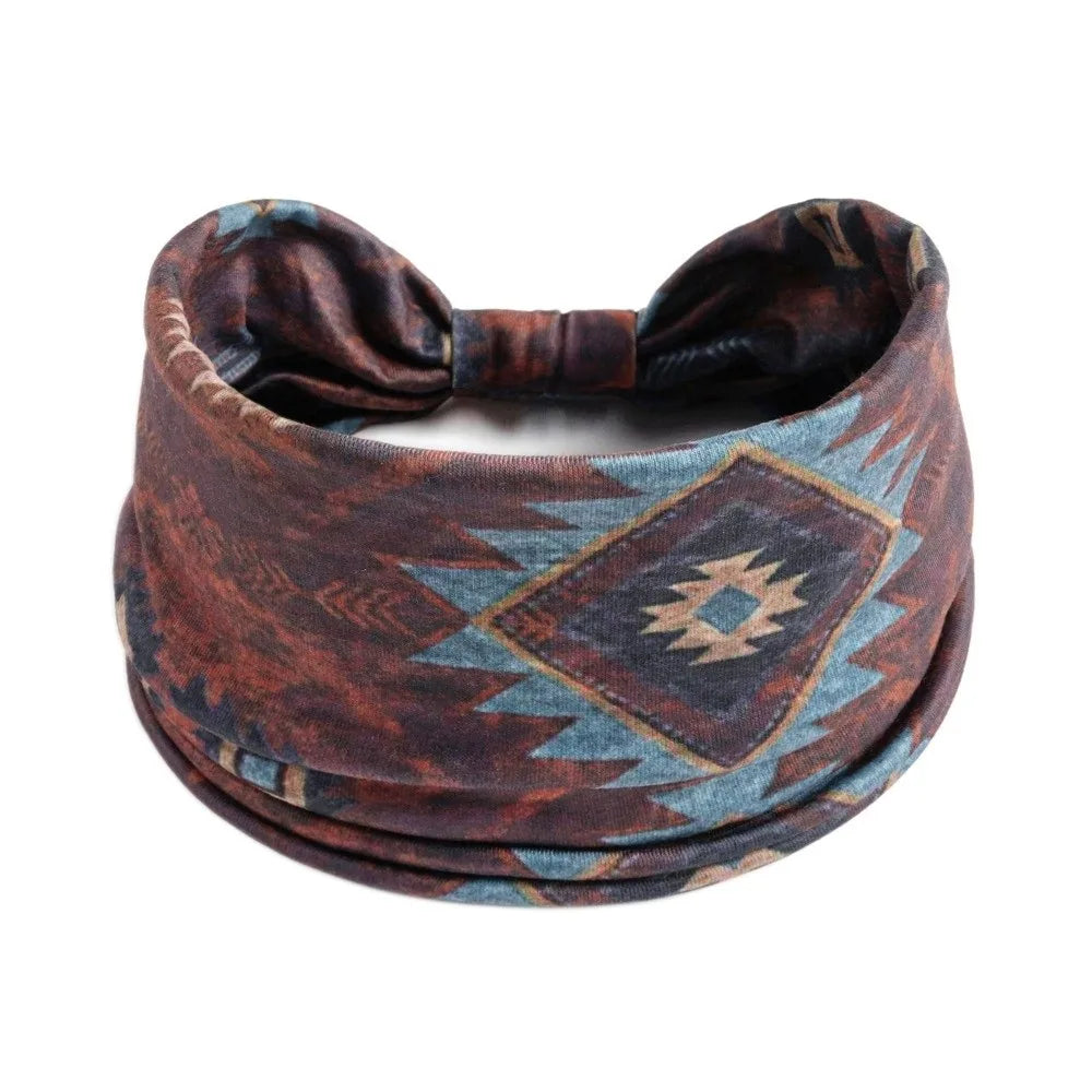 Soft Knot Boho African Headband Elastic Sweat Absorbent Wide Headbands Turban Headwrap Hair Accessories Oasis Select 2