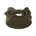 Sweat-Wicking Elastic Bunny Ear Hairband Ultra Wide Bohemian Style Bowknot Headband Knotted Bunny Ears Non Slip Headwrap Workout Oasis Select Green