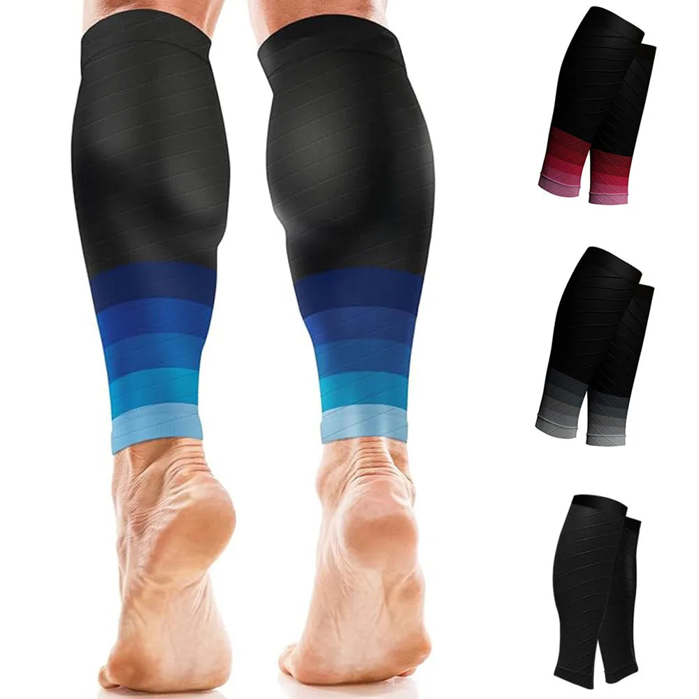 1Pair Calf Support Compression Sleeves for Women Men Running 20-30mmHg Footless Leg Socks Outdoor Sports Marathon Oasis Select