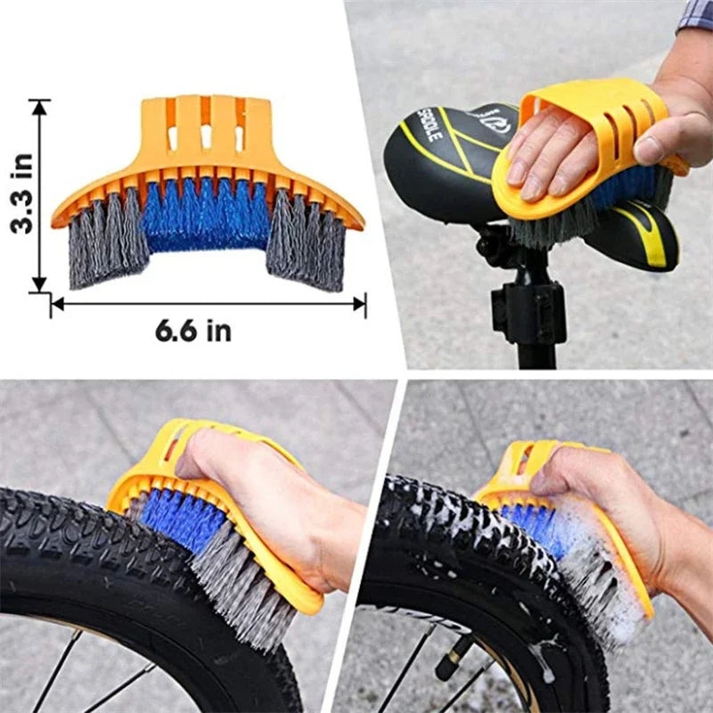 Chain Cleaner Portable Cycling Cleaning Kit Bicycle Scrubber Brushes Set Bike Wash Repair Tool for Mountain Road Motorcycle Oasis Select