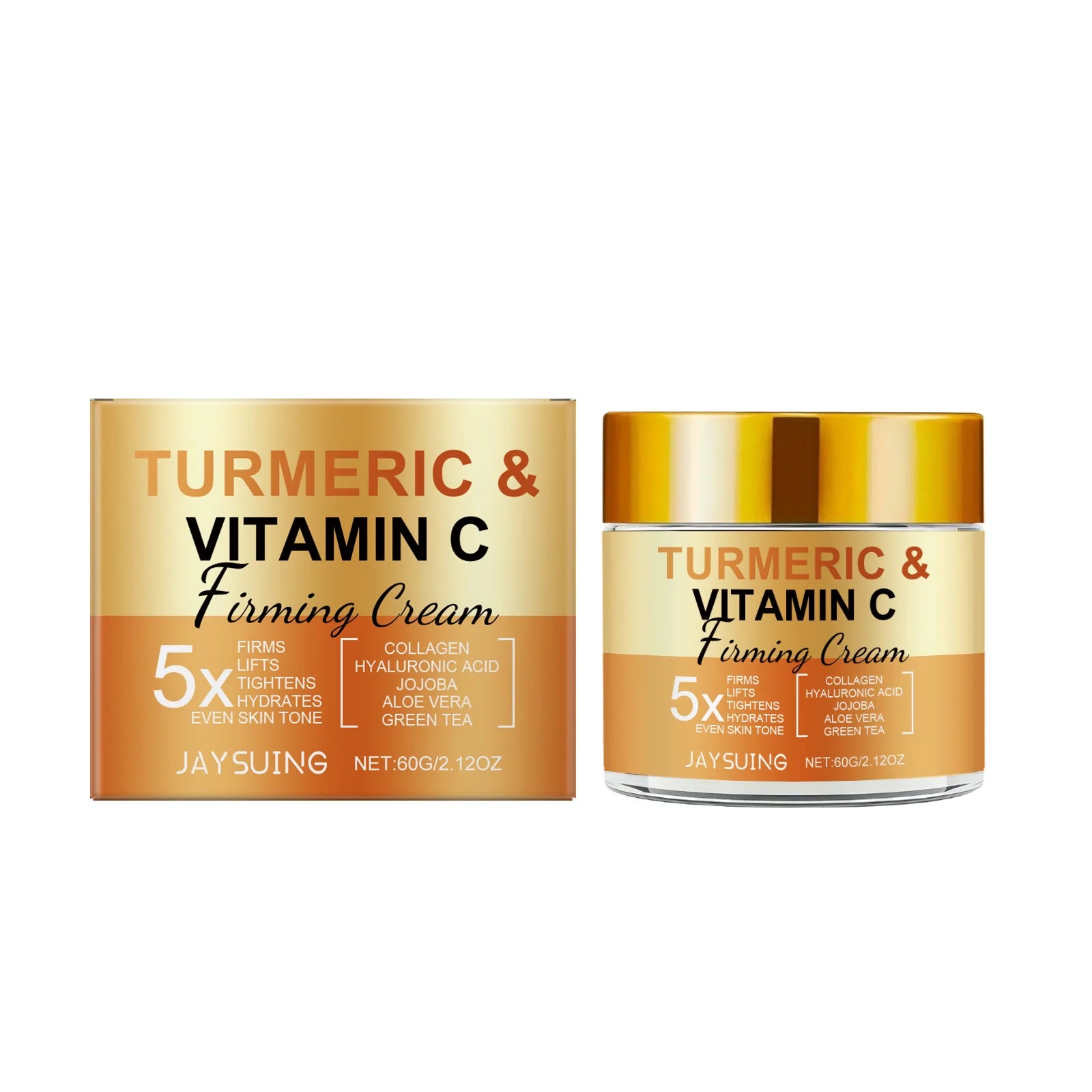 Jaysuing Turmeric Vitamin C Face Cream – Anti-Aging 60g Firming Face Cream Oasis Select 60g Boxed 60g