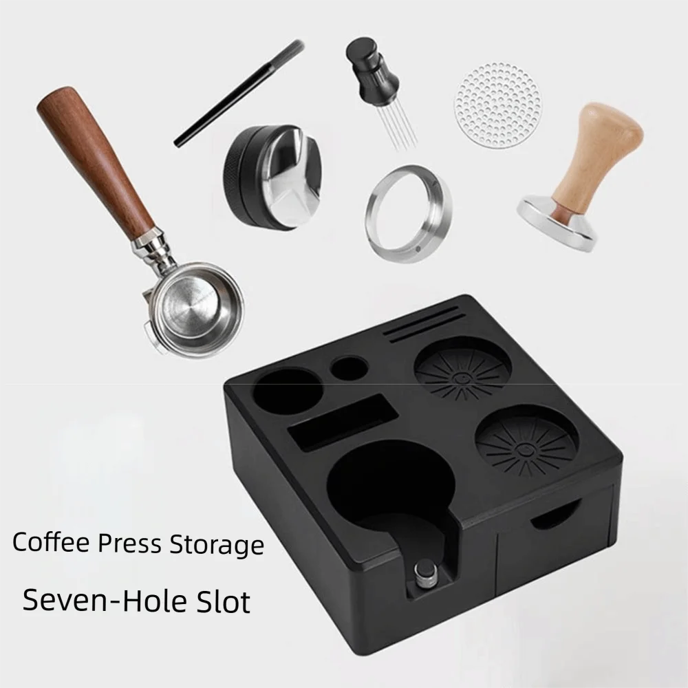 Square Espresso Tamping Station & Portafilter Holder Organizer
