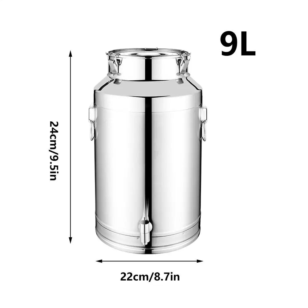 Grease Container for Kitchen 5L/9L/14L Stainless Steel Airtight Kitchen Utensils with Lid Airtight Storage Container for Beer Oasis Select 9 liters