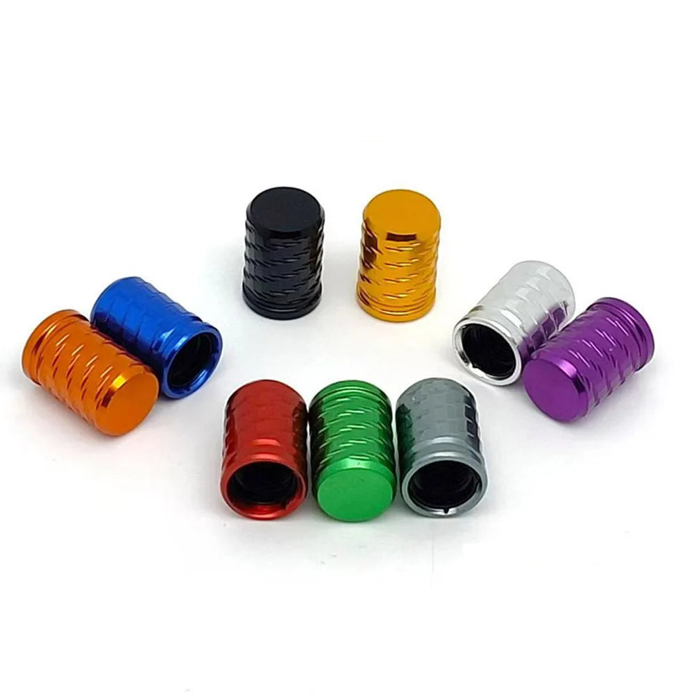 4Pcs Tire Valve Stem Caps Aluminum Alloy with Plastic Inner Liner Corrosion Resistant for Cars Trucks SUVs Motorcycles Bikes Oasis Select