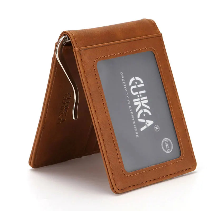 RFID Men's Leather Slim Bifold Money Clip Wallet Front Pocket Credit Card Holder Oasis Select HMYHG028-CF