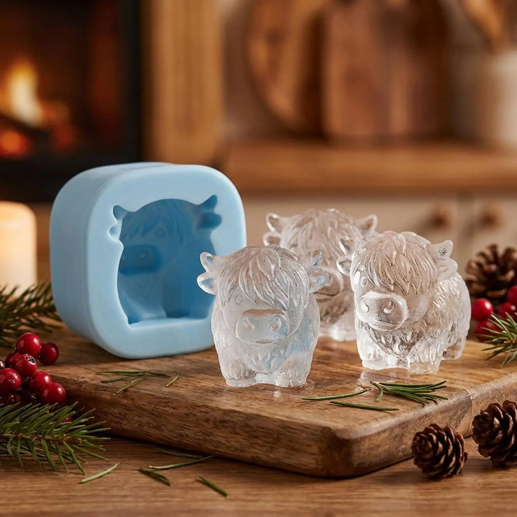 Cute Cow Ice Cubes Making Mold Splash-proof Easy To Fall Off For Refrigerator With Container Ice Ball Maker Ice Cubes Tray Oasis Select