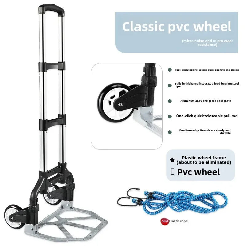 Multi-functional Climbing stairs, hand-pulled cart, luggage cart, trolley cart, small pull cart, folding small trailer Oasis Select jdk-A
