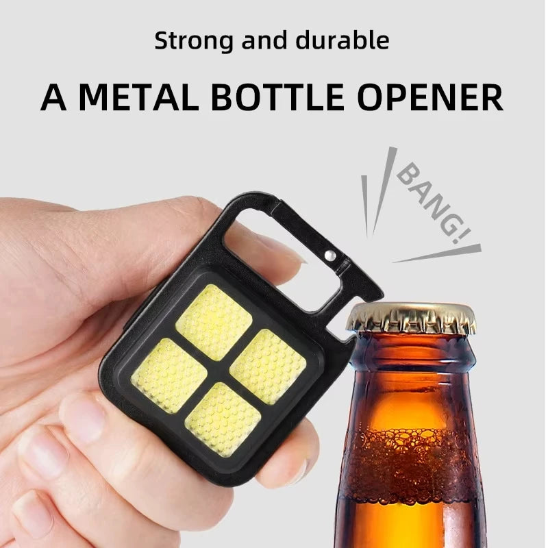 COB Flashlight LED Mini Protable Keychain Lamp High Bright Multifunctional Camping Lamp Outdoor Camping Torch Fishing Work Light Oasis Select