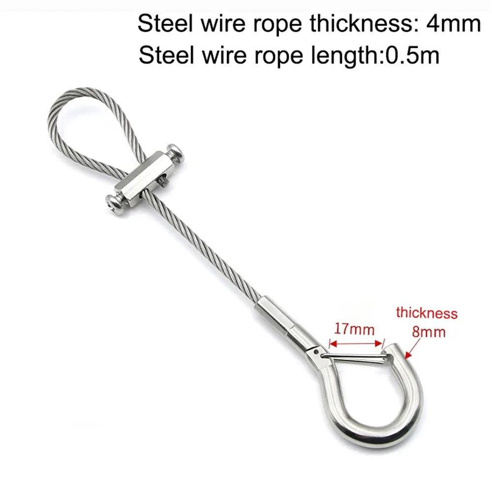 High Quality Stainless Steel Wire Rope Adjustable With Locking Retractable Fastening Hanging Rope Oasis Select 4mmx0.5m