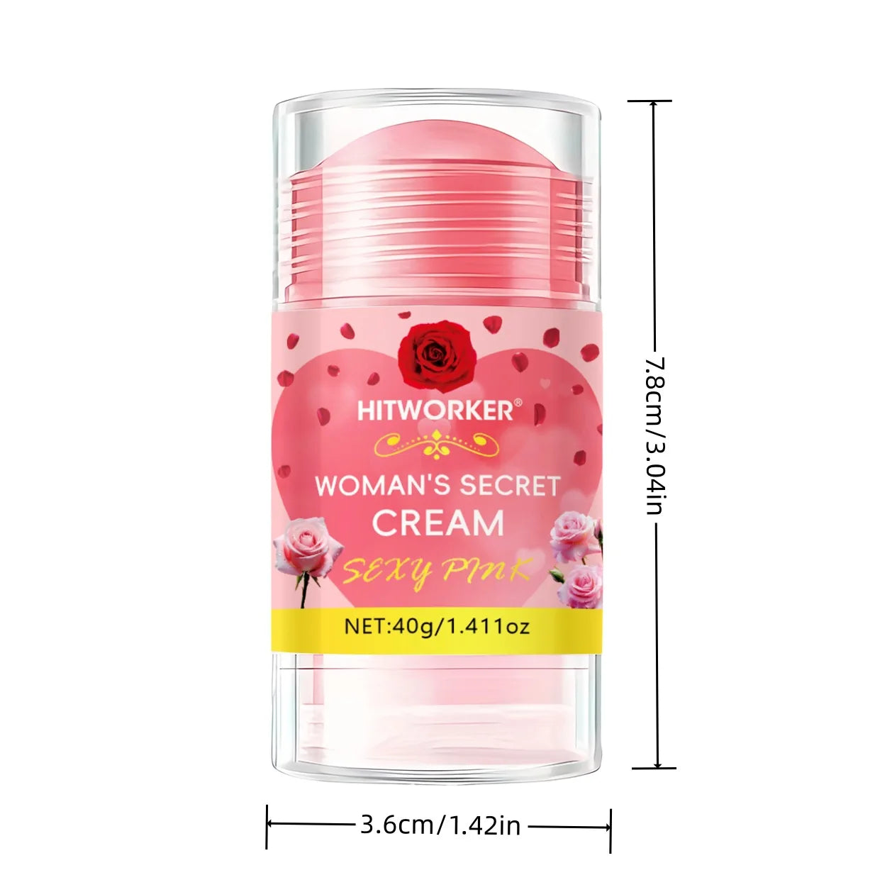 Body Deodorant Cream - Rose Sweet Fragrance, 72-Hour Scent Longevity, Portable Pack, Easy to Use (1 Piece) Oasis Select