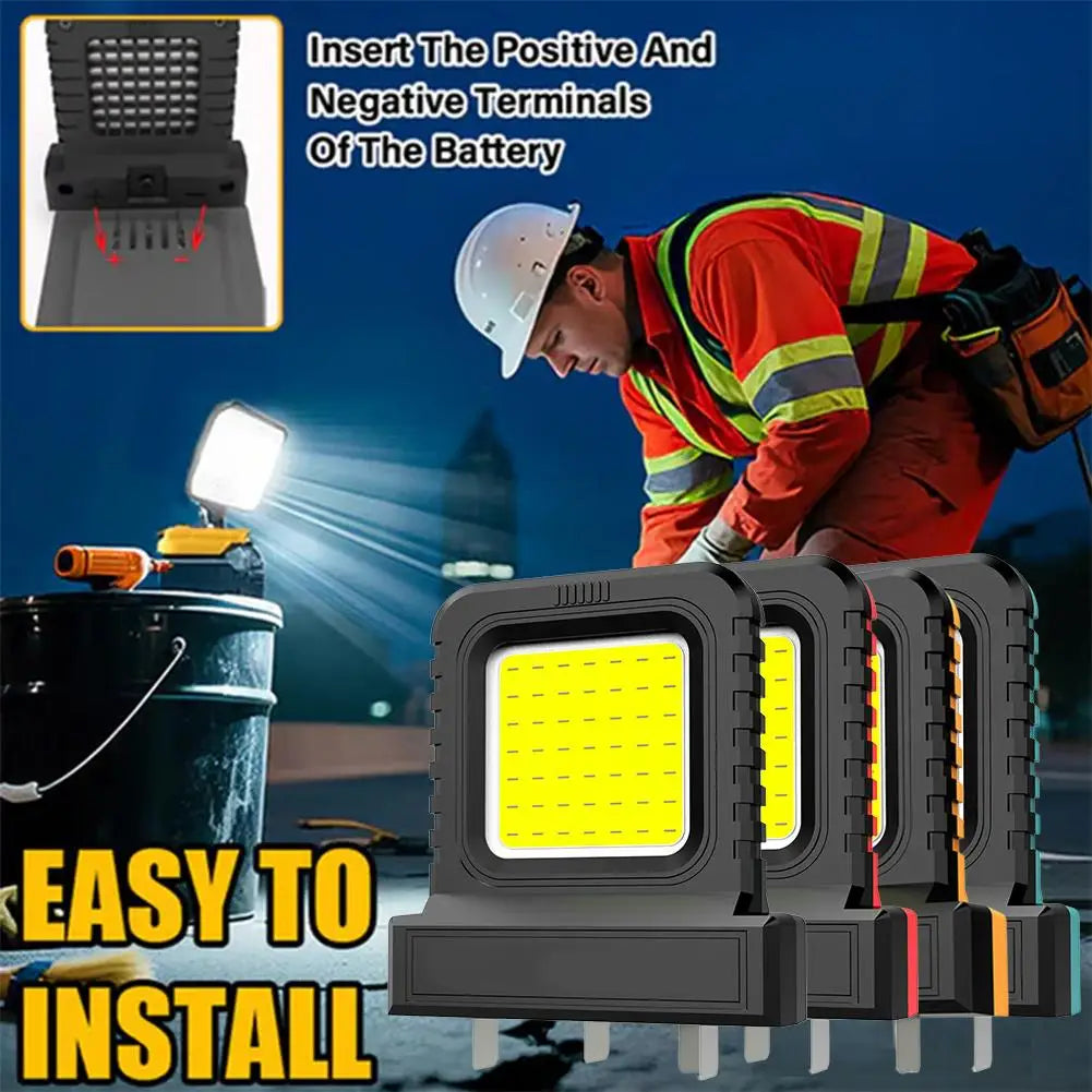 21V LED Work Light IP67 Waterproof – 14W Battery Floodlight