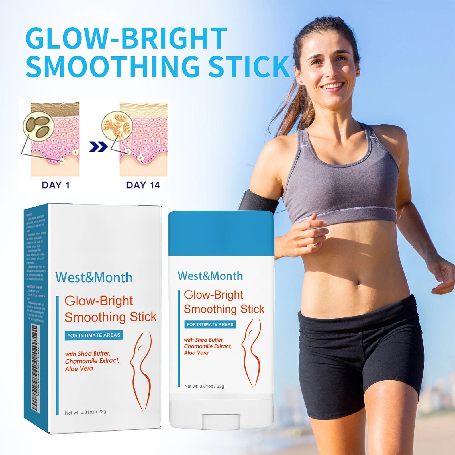 Skin Brightening Stick - Helps Even Skin Tone For Underarms & Elbows, Moisturizing Formula With Collagen, Portable & Non-Greasy Oasis Select