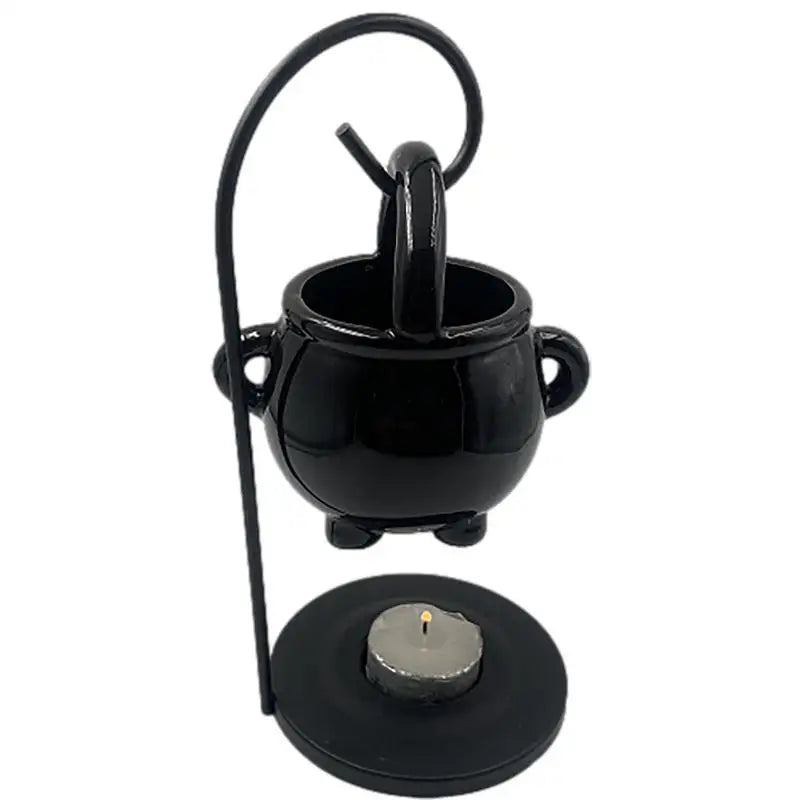 Hanging Cauldron Wax Burner Witch Caldron Pot Candle Holder Witchcraft Supplies Essential Oil Incense Aroma Diffuser Home Decor Oasis Select