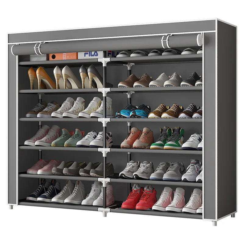 Multi-functional Foreign trade simple household shoe storage rack large space dustproof simple shoe rack Durable Oasis Select
