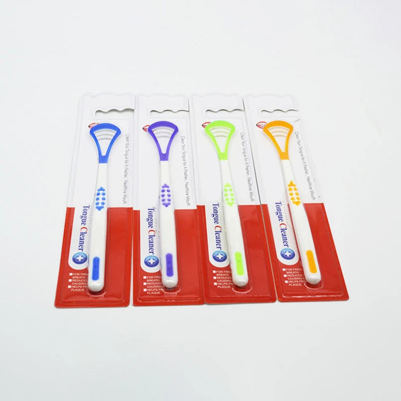 Tongue Scraper Tongue Cleaning Brush Care Plastic Tongue Scraper Travel Portable Freshen Breath Tongue Brush Cleaner for Oral Ca Oasis Select
