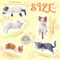 Small Cat Figurines Small Cute Animal Car Ornament 5 Pieces Kitten Figurines Desk Decor for Women Vehicle SUV Dashboard Computer Oasis Select A
