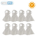 1-10PCS 3D Ice Silk Sun Face Mask Women UV Protection Cooling Breathable Dustproof Balaclava for Outdoor Sports Cycling Oasis Select Light Grey-8PCS