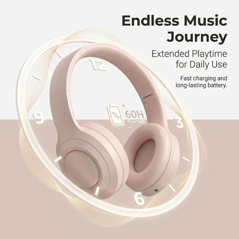 M5 Over Ear HIFI Stereo Headsets Wireless Bluetooth 5.3 Headphones Sports Gaming Earphones Support TF/AUX noise reduction Oasis Select