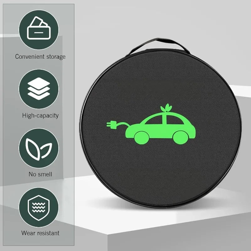 EV Charging Cable Organizer Bag Waterproof Portable Car Tools Storage & Organizer for Jumper Cables Universal Cars Trucks Oasis Select